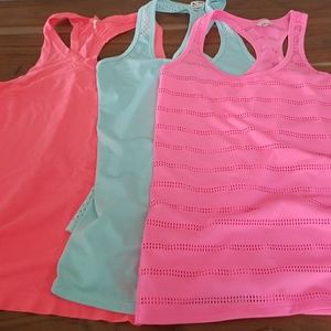 Lot of 3 racer bank workout style tank tops